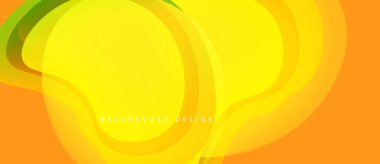 Soyut sarı arkaplan. Akan şekiller dinamik ve modern tasarım yaratır. Gradyan renkler derinlik ve görsel ilgi ekler.