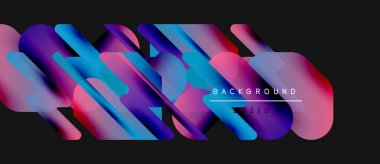 Soyut enerjik şekiller koyu arkaplanla örtüşüyor. Renkler modern görsel efekt yaratır. Metin arkaplan tasarımı okur.