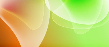 Soyut arkaplan özellikleri akan şekiller, gradyanlar. Renkler turuncudan, şeftali yeşile dönüşüyor. Düz eğriler dinamik görsel efekt yaratır.