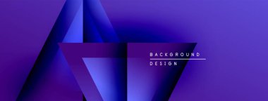 Soyut mor eğimli arkaplan. Geometrik şekiller, dinamik görsel efekt oluşturur. Metin arka plan tasarımı okur. Modern, temiz estetik.