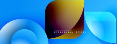Soyut sıvı şekiller, parlak mavi, altın rengi. Modern tasarım elementleri dinamik bileşim yaratır. Arkaplan dijital sanatı öneriyor.