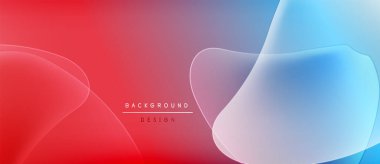 Soyut sıvı şekilleri kırmızı, mor ve mavi renkleri harmanlar. Minimalist tasarım yumuşak eğilimler, pürüzsüz geçişler içerir. Modern arkaplan ögesi.