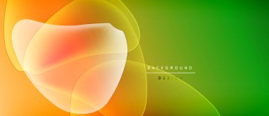 Soyut enerjik tasarım. Turuncu, sarı, yeşil renkler düzgün bir şekilde harmanlanır. Modern arkaplan dijital projeler ve sunumlar için mükemmel.