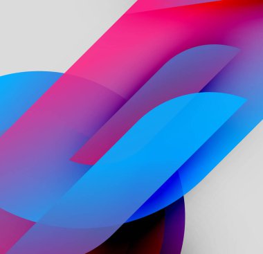 Soyut renkli katmanlar çakışıyor, dinamik görsel efekt yaratıyor. Pürüzsüz gradyanlar canlı renkleri harmanlıyor, modern tasarım.