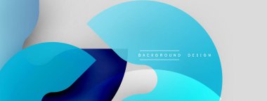 Soyut sıvı şekilleri, mavi eğimler, açık gri arka plan. Modern tasarım elementleri dinamik görsel doku oluşturur.