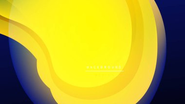 Soyut sarı, mavi renkler. Düz eğriler, dinamik görsel akış yaratır. Özgeçmiş ve sunumlar için uygun minimalist tasarım.