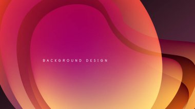 Soyut sıvı şekilleri, değişken renkler. Pembe, turuncu, sarı karışımı koyu arkaplanda. Modern tasarım ögesi.