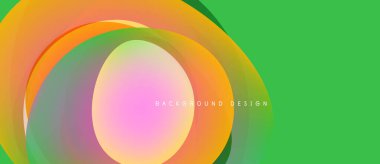 Soyut renkli katmanlar dinamik dairesel tasarım yaratır. Parlak gradyanlar harmanlanarak modern arkaplan oluşturur. Pürüzsüz şekiller hareketi, enerjiyi akla getiriyor.