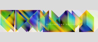 Soyut çokgen tasarımı. Canlı renkler karışıyor, dinamik geometrik desen oluşturuyor. Dijital projeler için modern arkaplan ögesi.