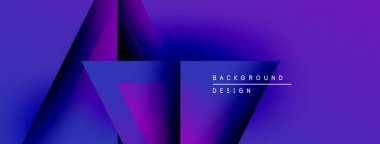 Abstract geometric design. Purple gradients create dynamic layers, modern aesthetic. Text reads background design. Simple, clean presentation.