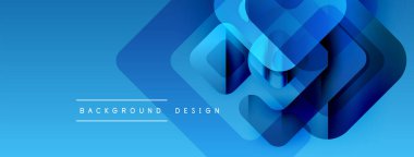 Abstract blue layers create dynamic geometric pattern. Modern design suitable for backgrounds, presentations, branding. Simple, clean aesthetic.