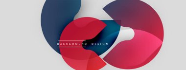 Soyut şekiller örtüşüyor, canlı renk değişimleri yaratıyor. Modern tasarım elementleri dinamik hareket, temiz estetik.