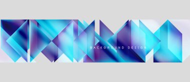 Abstract geometric design. Blue, purple gradients form polygonal shapes. Modern background with text element. Minimalist style.