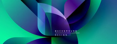 Abstract fluid shapes blend, creating vibrant gradient background. Modern design features teal, purple, blue hues. Minimalist text present.