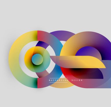 Soyut renkli şekiller örtüşür, dinamik görsel efekt yaratır. Gradyan renkler kusursuz bir şekilde harmanlanarak modern tasarım elementini oluşturur..