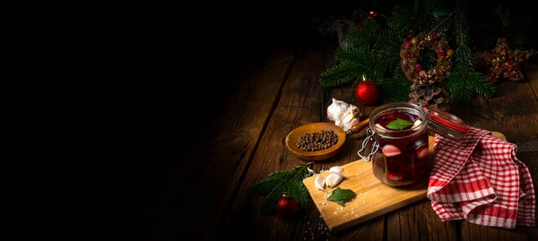 폴란드 성탄절 비트로 브로트를 사탕무 로열티 프리 스톡 사진