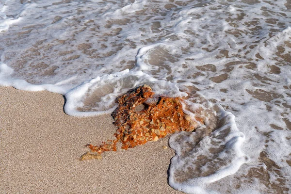 Rotsen Zee Van Spanje Met Een Harde Wind Witte Spetterende — Stockfoto