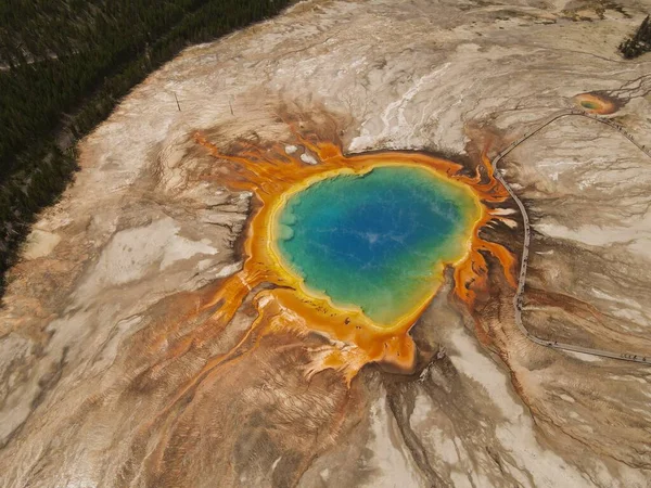 Πολύχρωμα Geysers Εθνικό Πάρκο Yellowstone Εικόνα Αρχείου