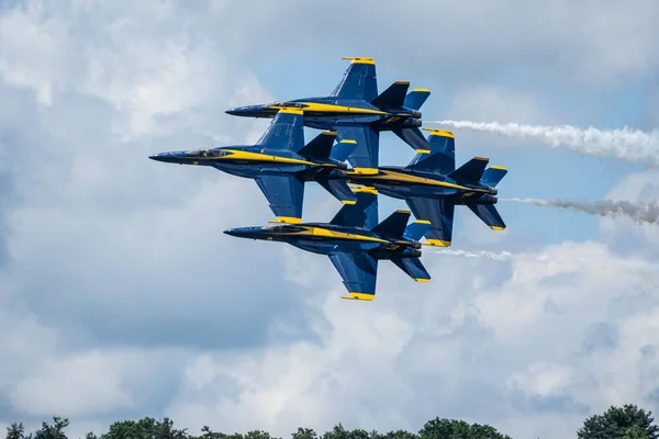 Montgomery Usa June 2023 Navy 18Es Blue Angels Squadron Performance Royalty Free Stock Images