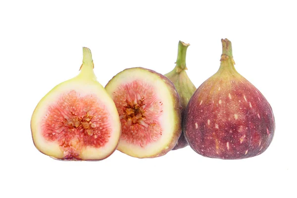 Frutas Frescas Higo Púrpura Aisladas Sobre Fondo Blanco — Foto de Stock