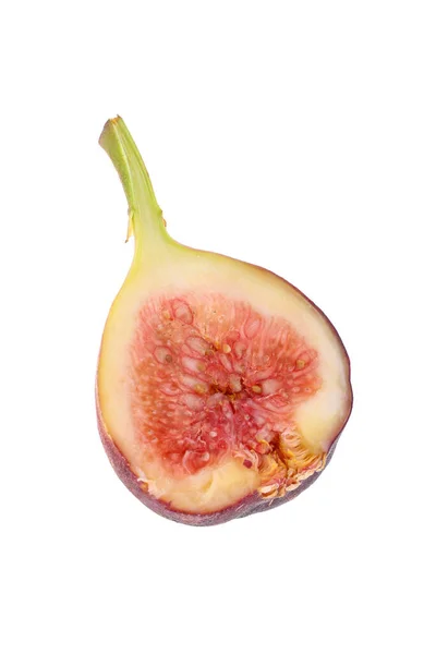 Fruta Higo Púrpura Fresca Aislada Sobre Fondo Blanco — Foto de Stock
