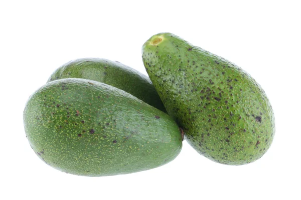 Verse Groene Avocado Een Witte Achtergrond — Stockfoto
