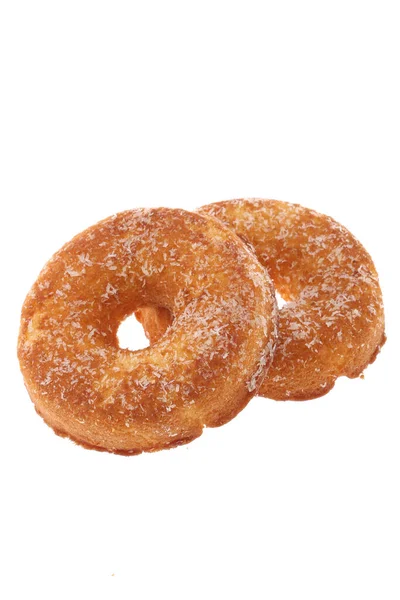 Donuts Con Azúcar Aislado Sobre Fondo Blanco — Foto de Stock