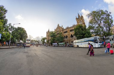 Chhatrapati Shivaji Terminus, eski adıyla Victoria Terminus, Mumbai, Hindistan UNESCO Dünya Mirası Bölgesi.