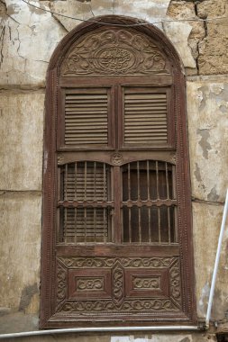Suudi Arabistan 'ın Jeddah şehrinde tarihi Jeddah olarak bilinir. UNESCO 'nun dünya mirası tarihi köyü Al Balad' daki antik bina.