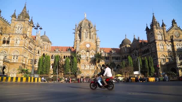 Mumbai Maharashtra India December 2019 Chhatrapati Shivaji Terminus Voorheen Victoria — Stockvideo