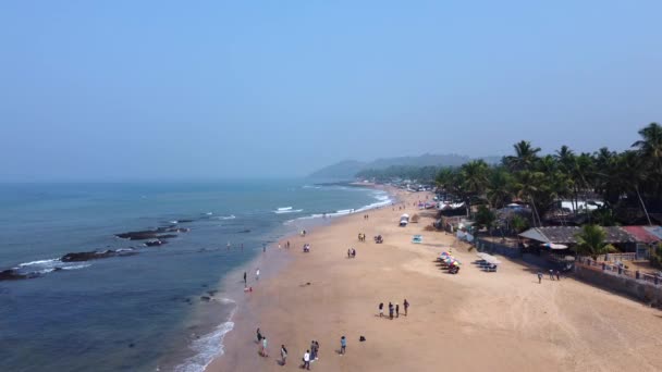 Anjuna Plaża Goa Natura — Wideo stockowe