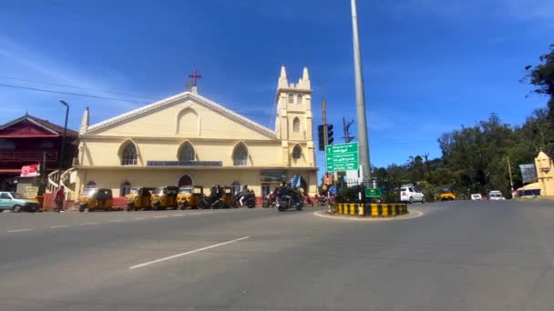 Ooty Tamil Nadu India Marzo 2022 Iglesia Santa Trinidad Csi — Vídeos de Stock