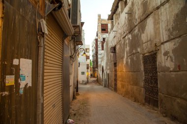  Suudi Arabistan 'ın Jeddah şehrinde 16 Şubat 2019 Eski şehir Jeddah Suudi Arabistan' da Tarihi Jeddah olarak bilinir. Jeddah Balad Suudi Arabistan 'da sokak manzarası 