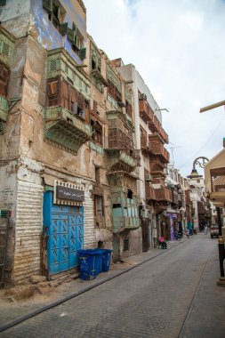  Suudi Arabistan 'ın Jeddah şehrinde 16 Şubat 2019 Eski şehir Jeddah Suudi Arabistan' da Tarihi Jeddah olarak bilinir. Jeddah Balad Suudi Arabistan 'da sokak manzarası 