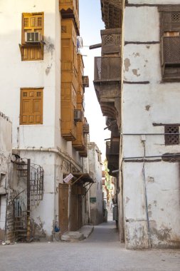  Suudi Arabistan 'ın Jeddah şehrinde 16 Şubat 2019 Eski şehir Jeddah Suudi Arabistan' da Tarihi Jeddah olarak bilinir. Jeddah Balad Suudi Arabistan 'da sokak manzarası 
