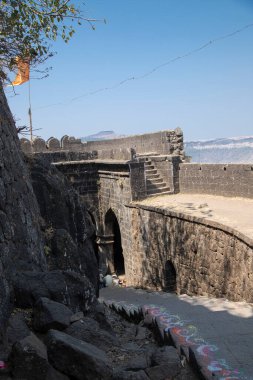 Satara Maharashtra Hindistan 17 Şubat 2022 Satara şehir merkezinde yer alan Ajinkyatara Kalesi Cephesi