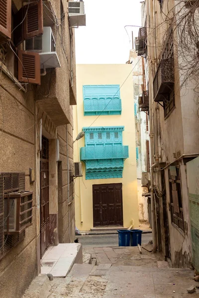 stock image Old city in Jeddah, Saudi Arabia known as Historical Jeddah. Ancient building in UNESCO world heritage historical village Al Balad.