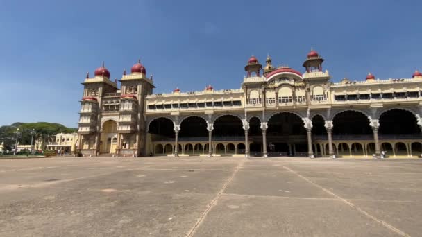Παλάτι Mysore Περιβάλλεται Από Έναν Κήπο Στο Mysore — Αρχείο Βίντεο