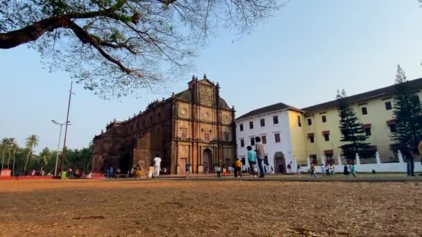 Old Goa India Febbraio 2022 Basilica Bom Jesus Borea Jezuchi — Video Stock