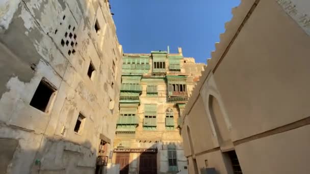 Gamla Stan Jeddah Saudiarabien Känd Som Historiska Jeddah — Stockvideo
