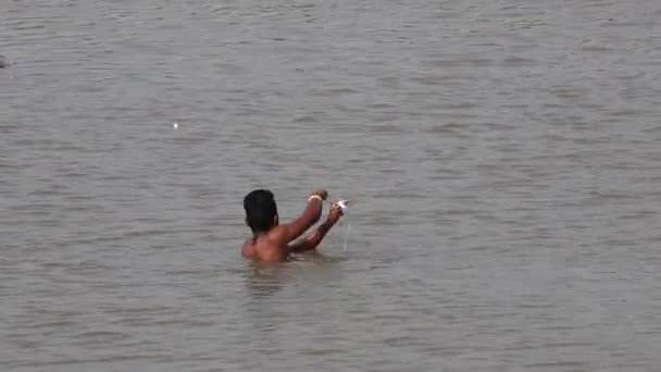 Mumbai Maharashtra Indie Stycznia 2022 Rybacy Łowiący Wczesnym Rankiem Złote — Wideo stockowe