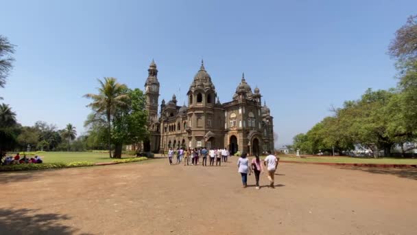 Beliebter Palast Der Stadt Kolhapur Neuer Palast Alter Palast Aus — Stockvideo