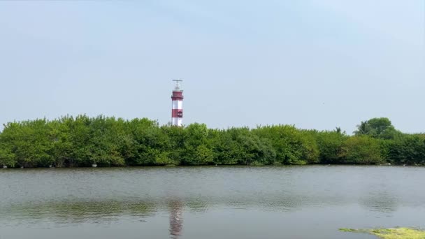 Fort Kochi Kerala Cochin Indie Marca 2022 Czerwono Biała Latarnia — Wideo stockowe
