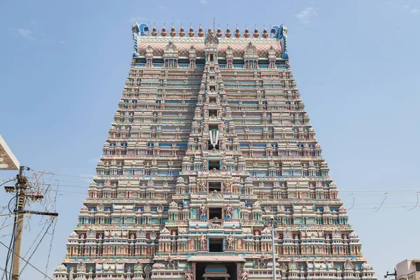 Раджагопурам Або Головні Ворота Храму Шрі Ранганатха Свамі Тіручіраппалі — стокове фото