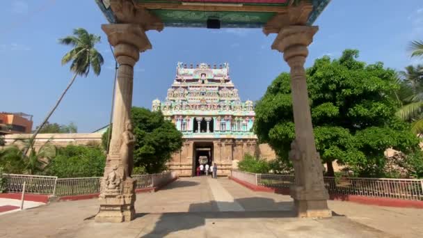 Tiruchirappalli Tamil Nadu Índia Março 2022 Sri Ranganatha Swamy Temple — Vídeo de Stock