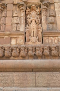 Brihadeeswara Tapınağı veya Thanjavur 'daki Büyük Tapınak, UNESCO Dünya Mirası Alanı Tamil Nadu Hindistan.