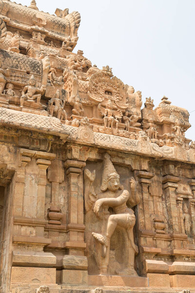 Храм Брихадишвара или Большой Храм в Тханджавуре, объект Всемирного наследия ЮНЕСКО Тамил Наду Индия.