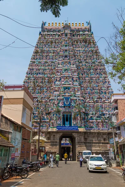 Kumbakonam Tamil Nadu India Maart 2022 Tempel Uitzicht Sarangapani Tempel Stockfoto