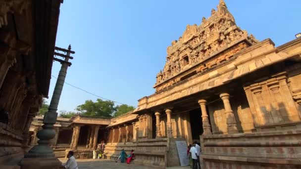 Kumbakonam Tamil Nadu India Marzo 2022 Personas Que Visitan Templo — Vídeos de Stock