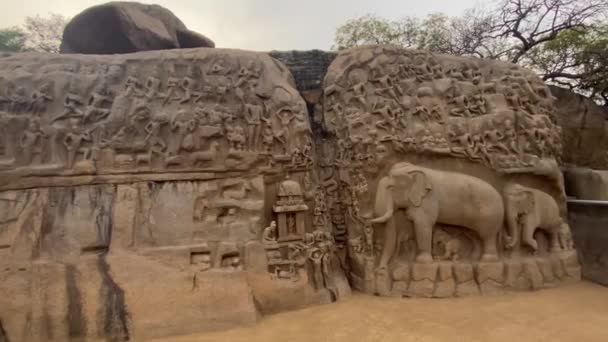 Mahabalipuram Tamil Nadu Inde Mars 2022 Mahishamardini Rock Cut Mandapa — Video